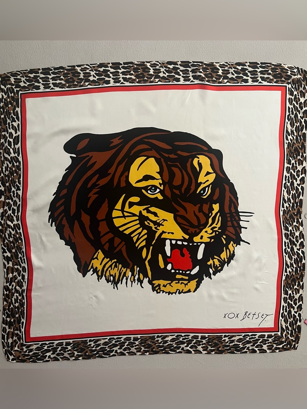 Betsey Johnson Tiger Silk Scarf